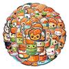 50 Kawaii Sushi Graffiti Stickers Car Mobile Phone Skateboard Decoration Stickers Waterproof Creative Children's Cartoon Stickers