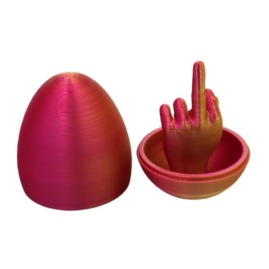 Пасхальное яйцо в форме среднего пальца, 3D-печатные пасхальные сюрпризы, пасхальная корзина, необходимые креативные подарки для розыгрышей для взрослых