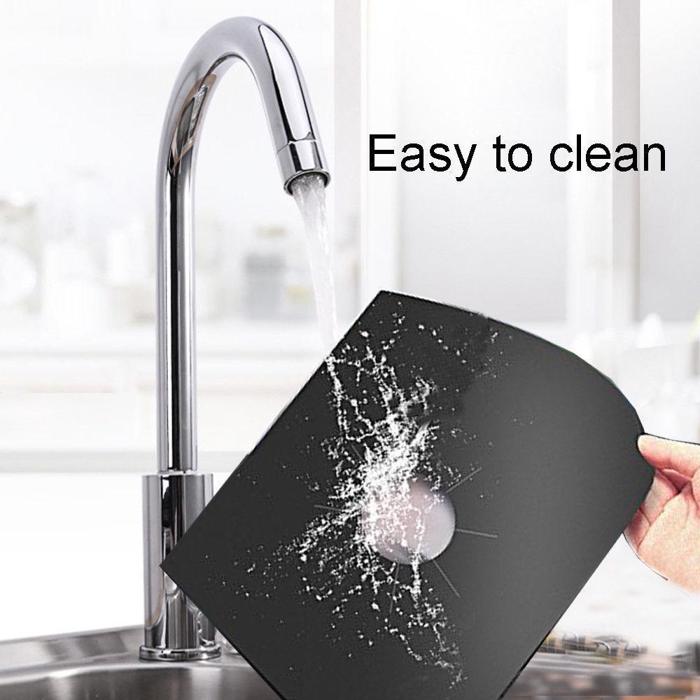 6Pcs Stove Burner Covers Gas Stove Burner Liners Non-Stick Reusable Gas Range Protector Kitchen Cookware Accessories