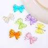 4Pcs Plastic Acrylic Shiny Color Butterfly Bowknot Bows Beads Charm for Necklace Bracelet Earring Hair Ornaments Making DIY Jewelry Accessories