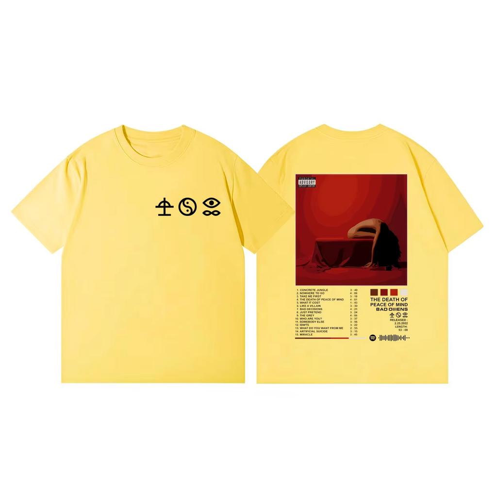 Limited Bad OUnisexs Band Album Merch Tshirt Unisex and Women Summer Gothic Clothing Fashion Round Neck Short Sleeved Top Streetwear