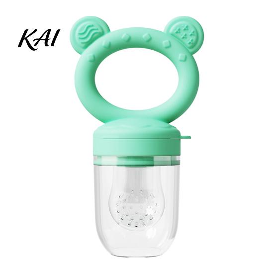 Easy to Hold Baby Feeder Silicone Fruit Feeder/Mold, Food Training Teething Relief Pacifier, Feeding Tool Safe Chewer for Infants Travel Pacifier