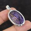 Charoite Pendant Top Quality Gemstone Pendant 925 Sterling Silver Pendant Charoite Handmade Jewelry Healing Stone Pendant Anniversary Gifts
