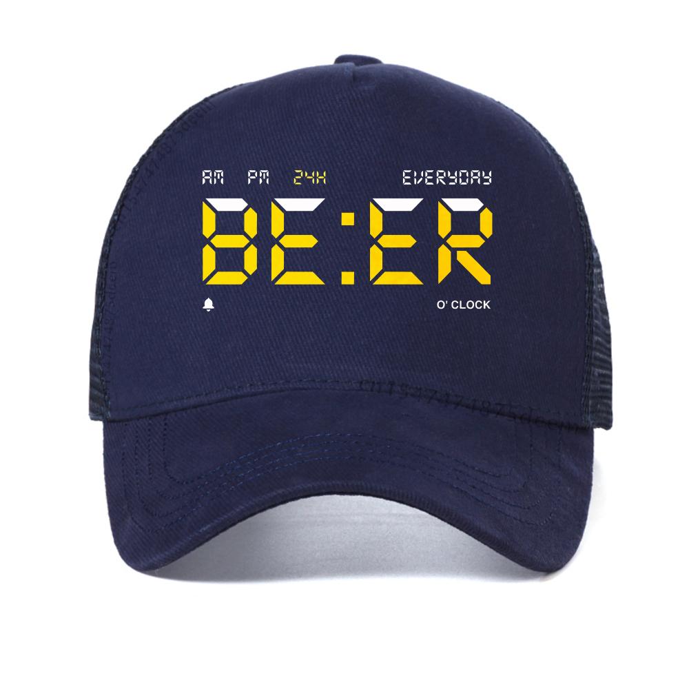 Кепка с буквой 'It Is Beer Time' для мужчин Винтажные кепки Классическая Мужская женская Мода Харадзюку сетчатая Кепка Snapback повседневная Кепка Тракер