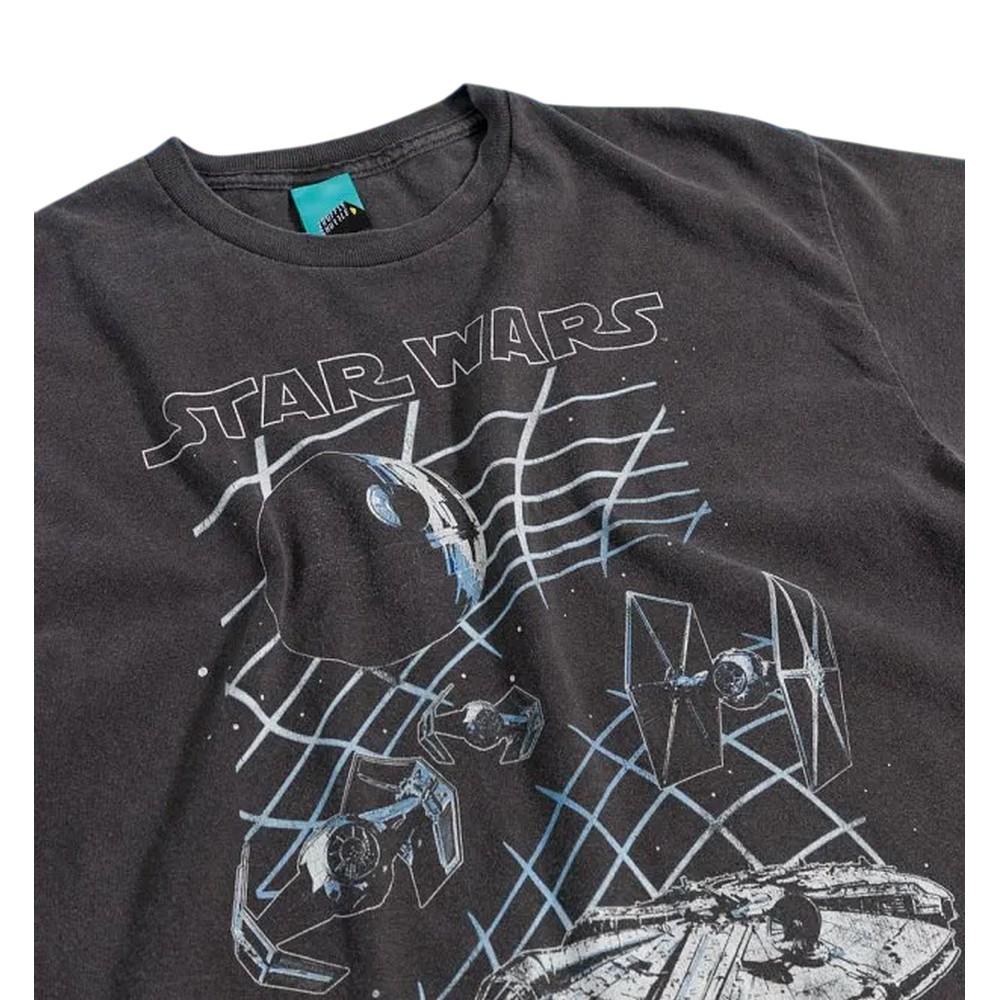 Star Wars Unisex Adult Galaxy Grid Vintage Wash T-Shirt