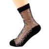 Summer Transparent Glass Silk Bow Boat Socks Thin Ankle Socks Socks Short Sock Crystal Sock