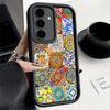 Чехол для телефона Samsung Galaxy S26 S25 Ultra S24 FE Итальянский Сицилийский Стиль Цветочный Узор Чехол S23 Plus S22 + S21 S20 5G Мягкий Si