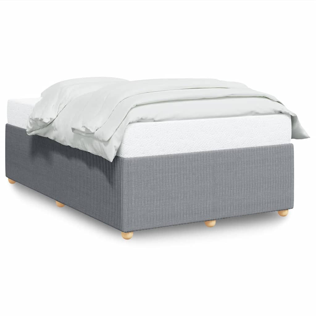 Bed Frame without Mattress Light Grey 120x190 cm Fabric