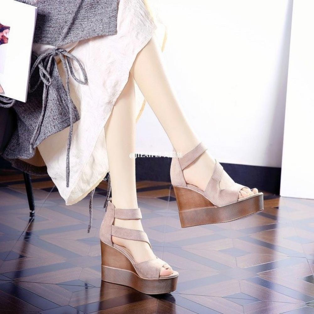 Wedge Sandals Platform Fashion Open Toe Women's Platform High Heel Peep Toe Sandals