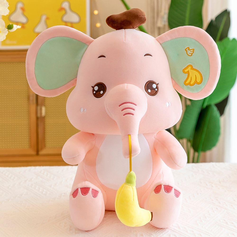 Gift Educational Elephant Stuffed Toys Banana Elephant Doll Elephant Plush Toy Forest Animals