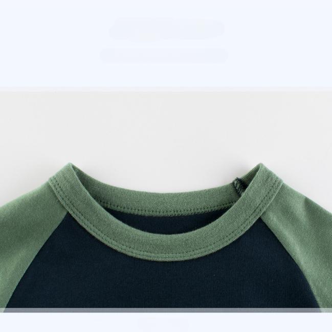 Базовая футболка с длинными рукавами для мальчиков, хлопковая футболка с круглым вырезом для детей и малышей для детей