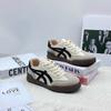 Весна 2025 толстоподошвенные на плоской подошве обувь Форреста Гампа новые немецкие тренировочные туфли универсальная спортивная и повседневная популярная маленькая белая обувь женская