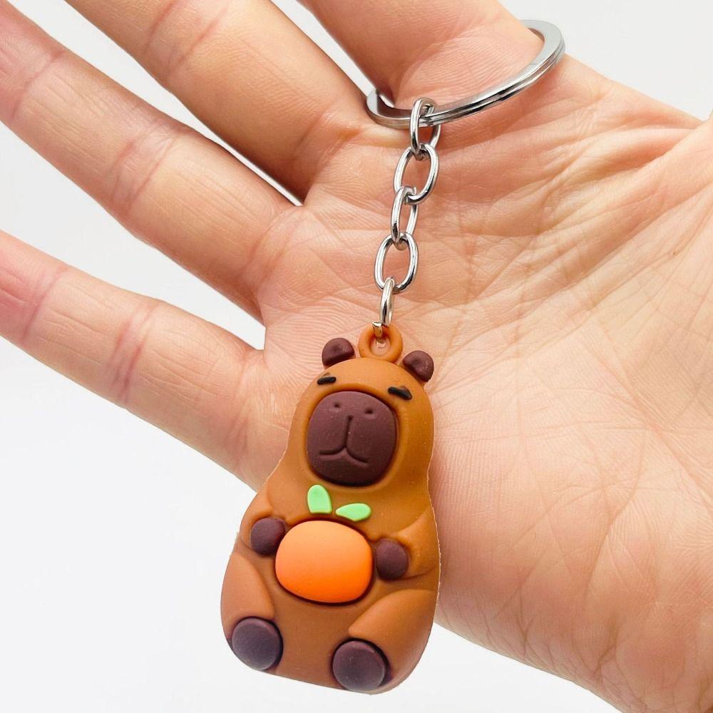 Kawaii Capybara Keychain Cartoon Doll Bag Pendant New Key Chain
