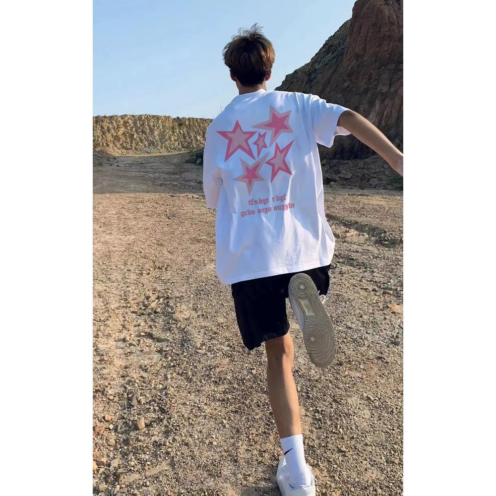 Летняя мода, тяжелая ретро мужская футболка с английскими буквами из 100% хлопка с принтом и круглым вырезом, высококачественная повседневная уличная футболка для фитнеса