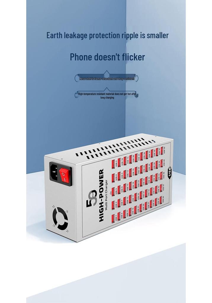 High-Power Smart USB Charger: Fast Charging Multi-Port Power Strip 5V2.4A