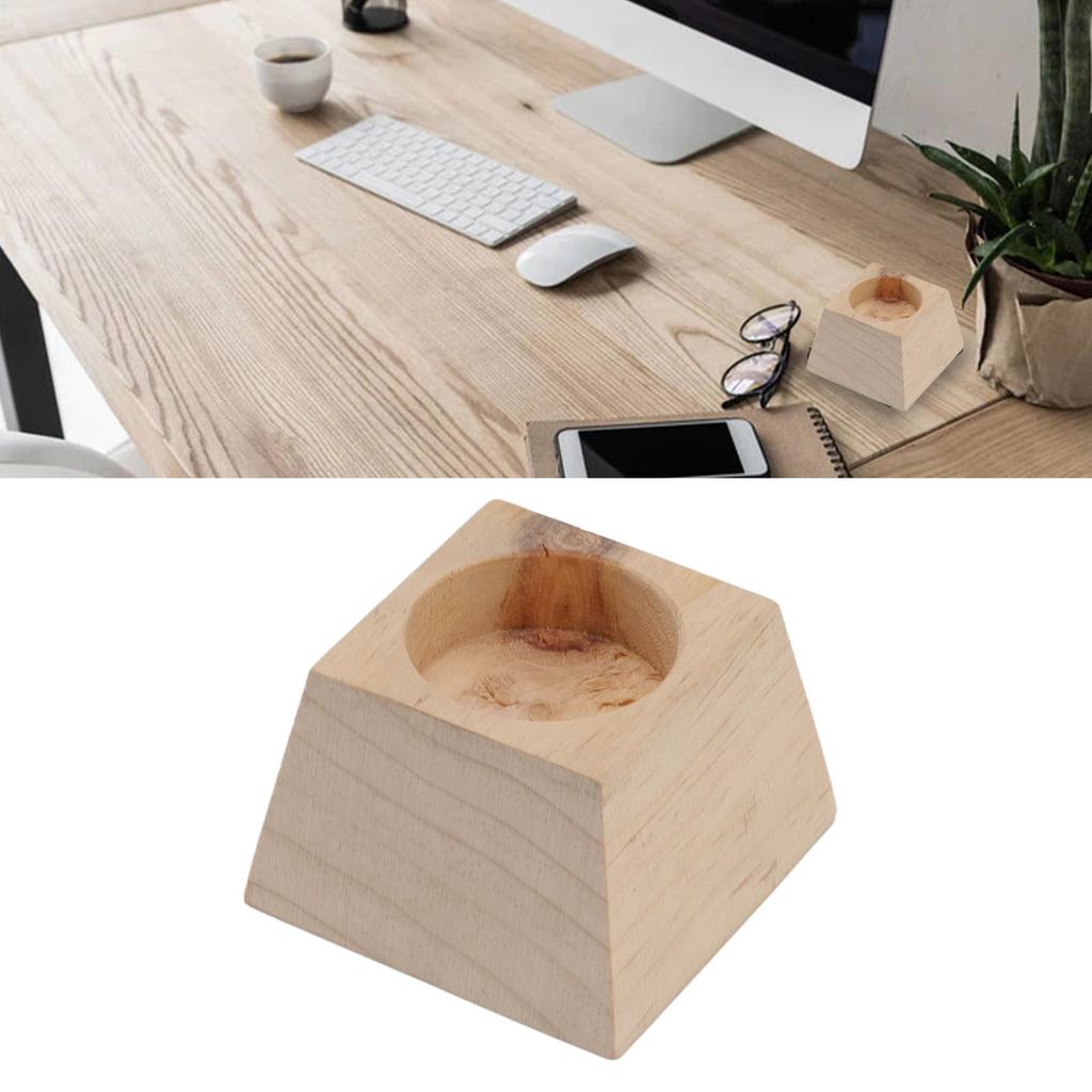 Candle Holder Trapezoid Wood Retro Table Decoration Ornament for Christmas Day Wedding