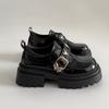 Retro British Style Velcro Platform Small Leather Shoes Women's 2025 New Spring and Autumn Versatile Skirt Mary Jane Single Shoes