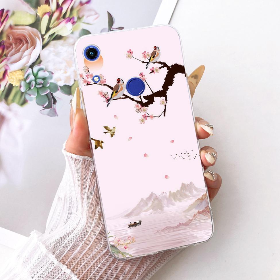 Transparent Cover For Huawei Y6s 2019 Case Cute Cat Fashion Butterfly Funny Painted Casing JAT-L41 JAT-L29 JAT-LX3