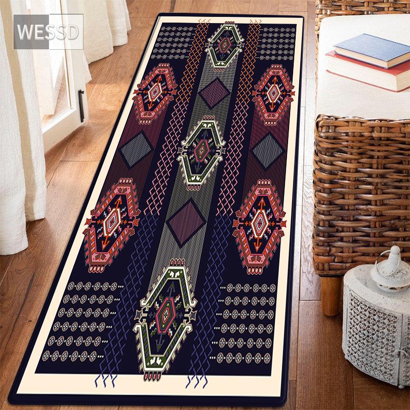 Ретро ковер с персидским принтом для спальни в этническом стиле, кухонный коврик, нескользящий ковер в стиле бохо, Runenr, коврик для прихожей, ковер для гостиной, Марокко
