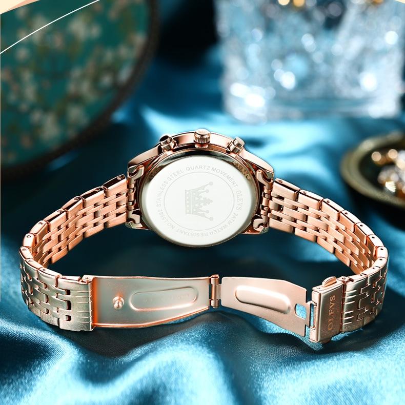 OLEVS Часы Многофункциональный хронограф Кварцевые часы Женские часы Женские часы