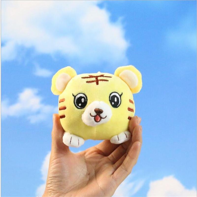Милая супер мини-голова тигра плюшевая игрушка кулон в виде животного маленький талисман года тигра 10 см