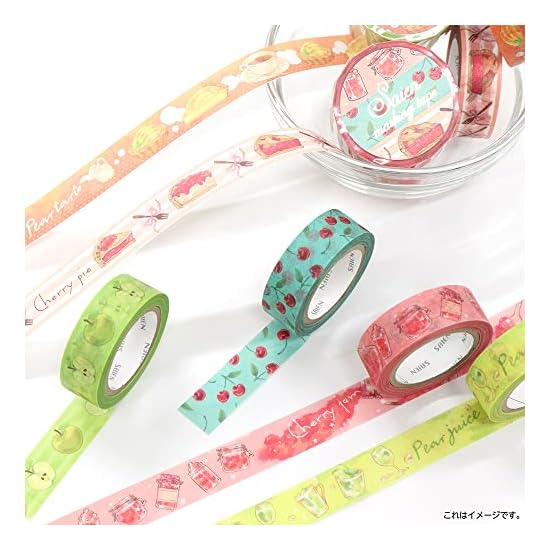 Японская маскирующая лента Kamiiso Sansho Washi *Сделано в Японии* 15 мм x 10 м x 3 рулона, 3 узора SAIEN UR