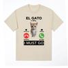 Эль Гато зовет грустного плачущего котенка мем футболки маленький кот для детей футболка Эль Гато моя любимая мужская и женская винтажная хлопковая футболка