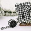 New Decorations 2 Meters Plaid Ribbon Red and Black Plaid Ribbon Black and White Suspender Tree Birthday Party Decoration