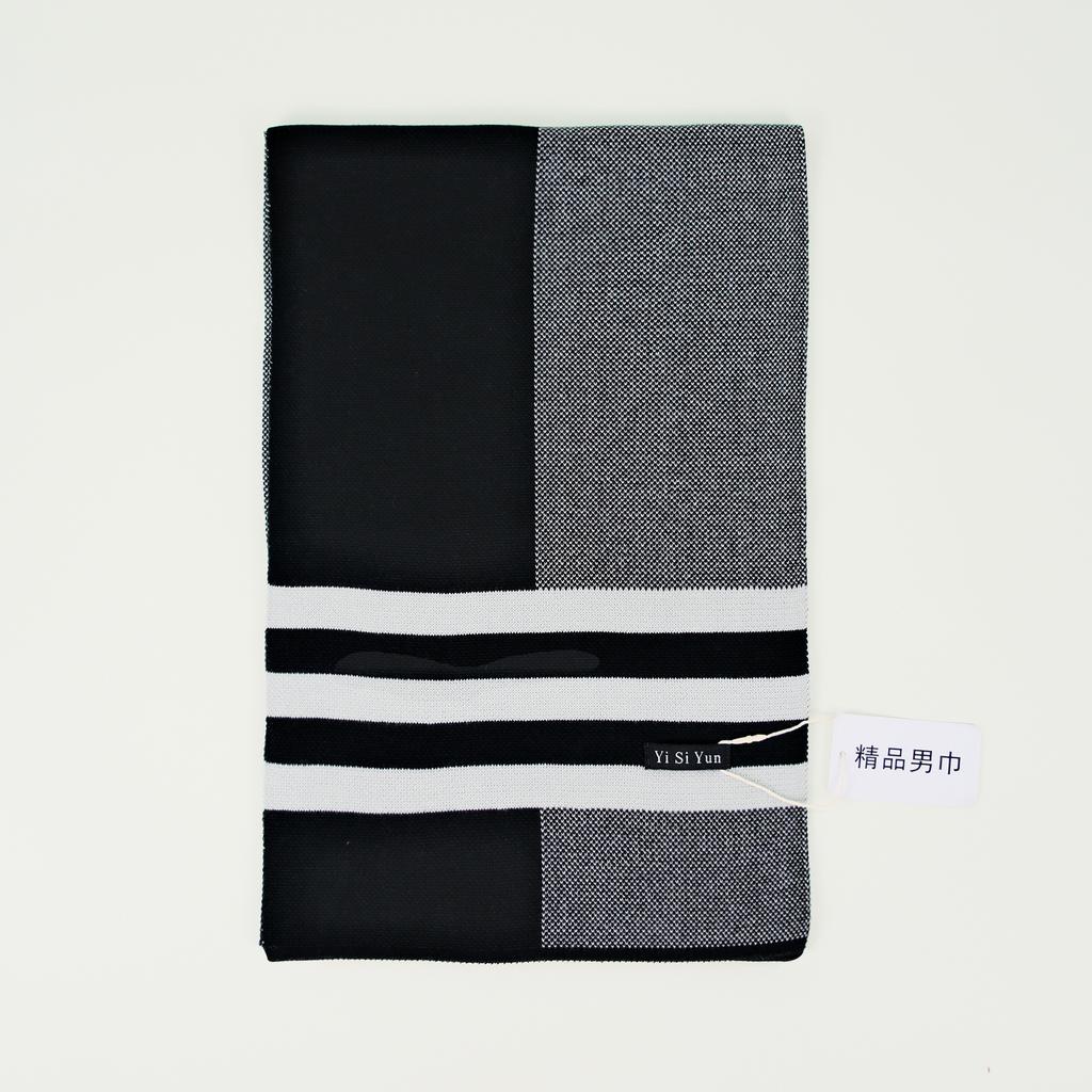 Men's Classic Winter Scarf Cashmere Feel Winter Scarves Long Formal Soft Scarf for Men Casual Scarves Luxuriously Plaid Scarf