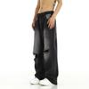 High Street Washed Old Ripped Jeans Men's Summer Trend High Street Retro Loose Straight Casual Pants Straight