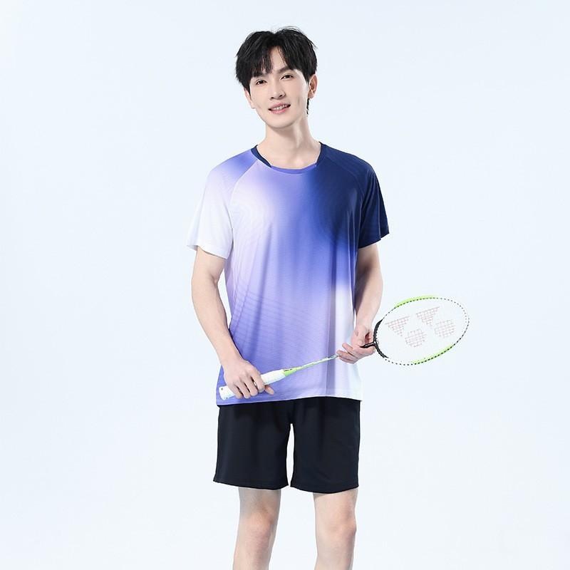 High-quality quick-drying and breathable badminton jersey, the same for men and women, summer sports short-sleeved suit, new printing