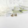 Heart Earrings 925 Silver Mother-of-Pearl Gold Women's Accessories