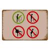 Metal Tin Signs Restroom Toilet Wall Decoration Plaque Vintage Art Poster Iron Painting for Man Cave Home Cafe Bathroom Club