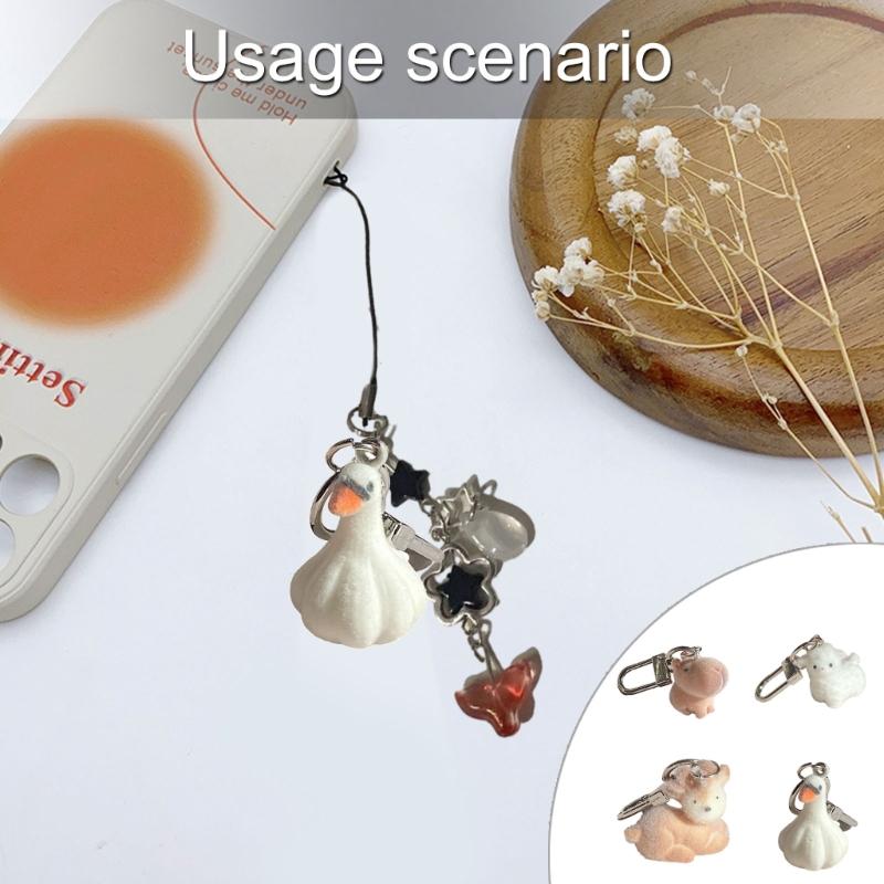 Fashionable Playful Alpacas Keychain Craft from Sturdy Resin Materials Portable for Personalize Accessories Fan