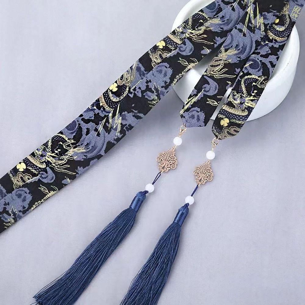 Длинные банты для волос с бантом, китайские ленты для волос, ретро-украшение для волос для женщин