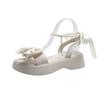 Princess Sandals Women's Summer 2025 New Bow Internet Celebrity Platform Outside Wearing Fairy Style with Skirt Roman Shoes