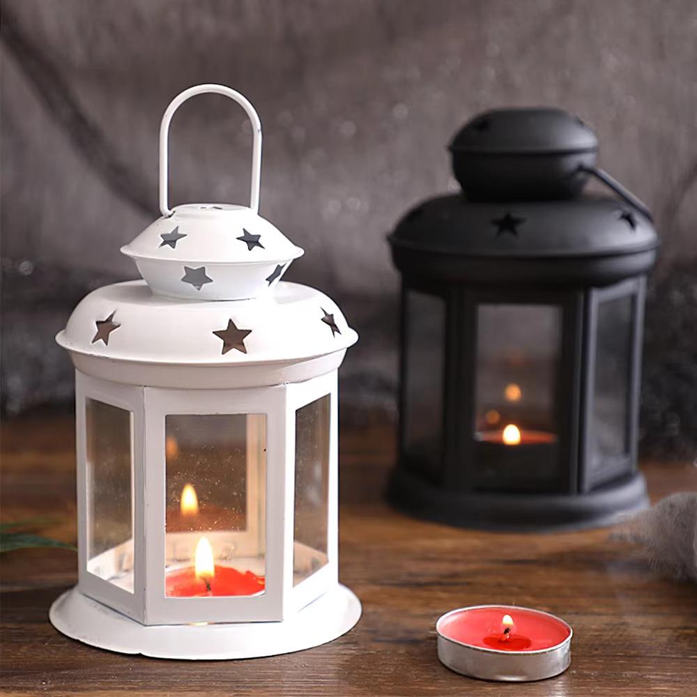 Wrought Iron Hollow Star Candle Holder Simple Aromatherapy Candlestick Ornament Festival Gift