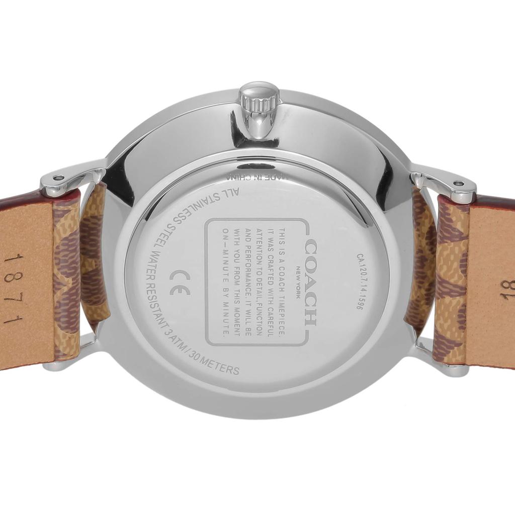 PERRY Silver Dial Stainless Steel Quartz 36MM Watch 14503122 Brown [Coach] Women's [Item]