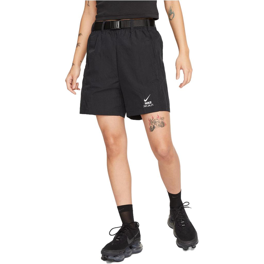 Nike Спортивная одежда City Utility Solid Logo Повседневные шорты средней посадки Женские шорты Черные DV8045-010