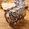 Iridescent Bubble Glass Candle Holder, Vintage Textured Vase for Home Decor & Wedding Centerpieces