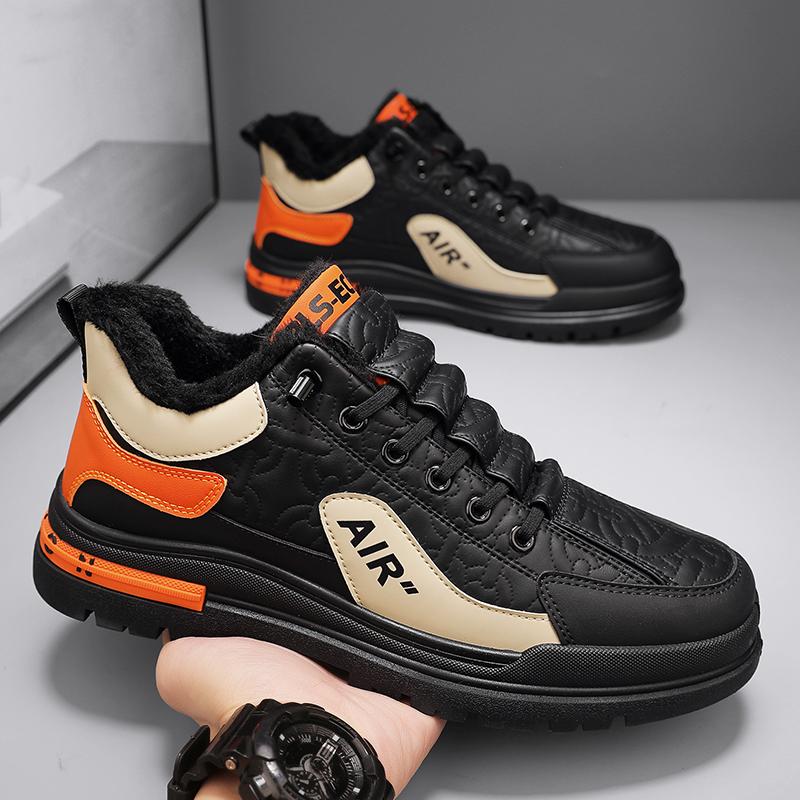 Роскошная зимняя обувь, мужские повседневные кроссовки, очень теплые плюшевые зимние ботинки для мужчин, обувь для тенниса, скейтборда, обувь с высоким берцем