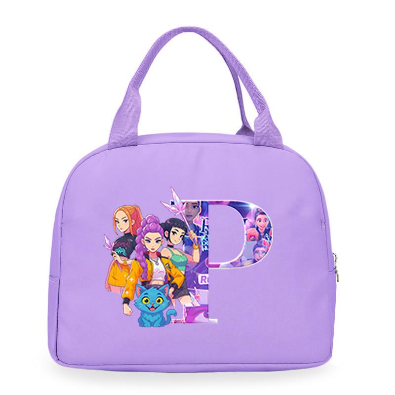 Детские Девочки Kpop Руми Зои Мира Дерпи Саджабойс С Принтом Студенческие Водонепроницаемые Сумки для Еды Ланч-бокса Повседневные Сумки