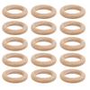 30Pcs Wooden Ring Beech Wood Craft Wood Ring Accessory Set Kit for DIY Home Decoration 7cm  2.76in
