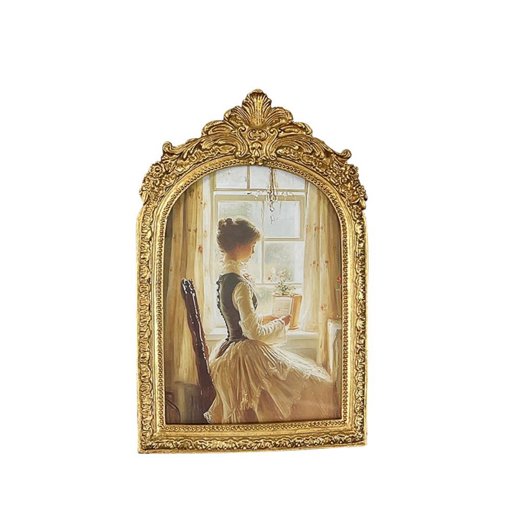 Elegant Design Photo Frame Golden Lace Picture Frame Decor Decorative Photo Frame Home