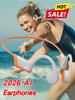 AI Comfort Fit Наушники с открытым ухом Беспроводная технология костной проводимости 20 часов воспроизведения Водонепроницаемая спортивная гарнитура со встроенным микрофоном
