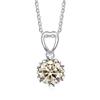 Bague Ringen 1ct Round Moissanite Diamond Jewelry Six Claw Snowflake Necklace Women's Simple Elegant Pendant Chain Christmas Gift