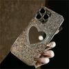 Роскошный блестящий 3D-чехол с блестками в виде сердца для iPhone 16, 14, 15, 13, 12 Pro Max, 11, защитная крышка для объектива INS