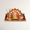 Pattern Pooja Mandir for Home & Office, Wall Mounted Wooden Temple, Pooja Stand with Storage Cabinet, Home Decor, Small & Big Size (Mandir Design 7)