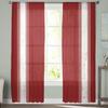 Рождественские красные полосатые фермерские прозрачные шторы Домашние оконные украшения Вуалевые тюлевые шторы для гостиной спальни кухни