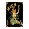 Absinthe Metal Sign Pub Club Bar Plaques Vintage Tin Sign Poster